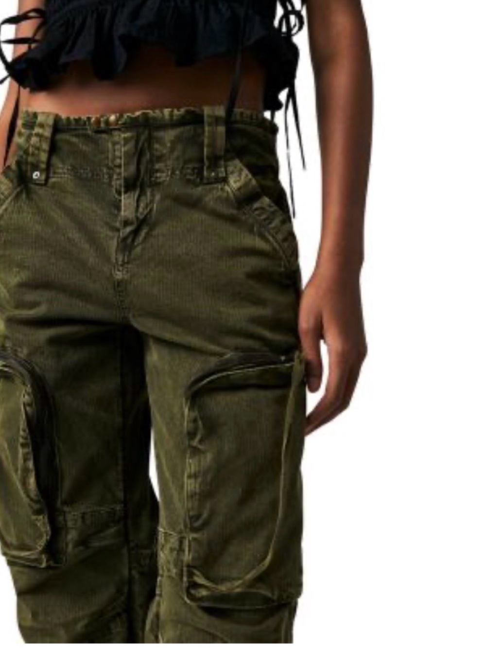 We The Free Olive Green Cargo Pants for Women
